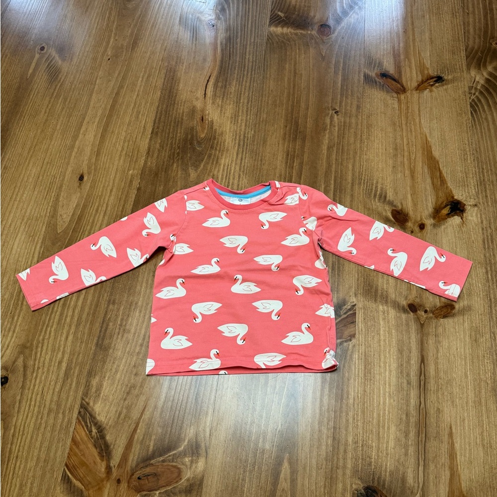 Hanna Andersonson Long Sleevee Swan Top Size 100cm 4t
